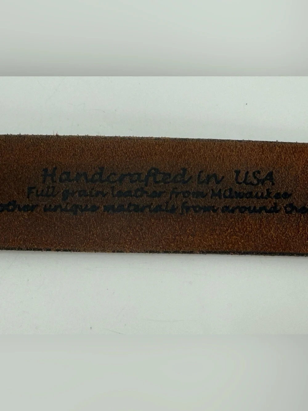 Honest by Brighton Vintage Tan‎ Leather Belt 42